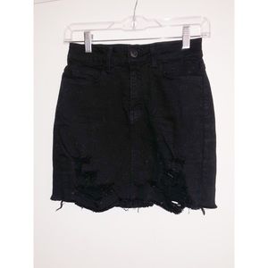 O2 DENIM RIPPED SKIRT